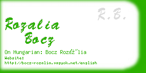 rozalia bocz business card